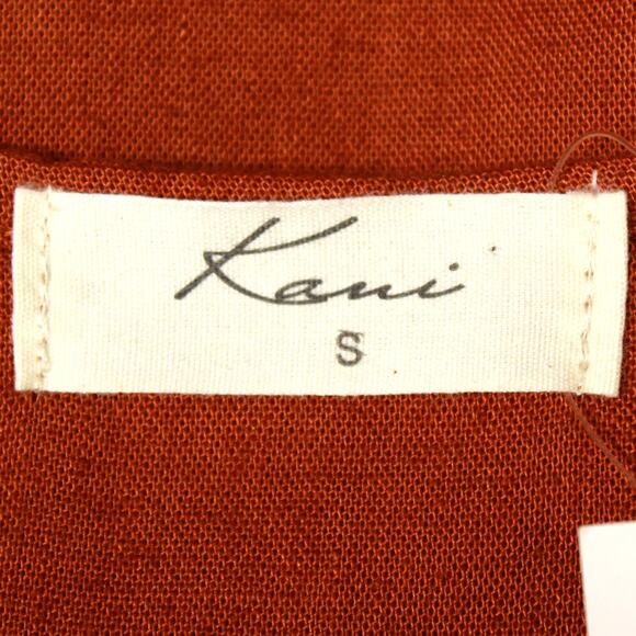 Kani Dress Woman Brown Linen Ethnic Top Blouse Tank Small - Picture 8 of 8